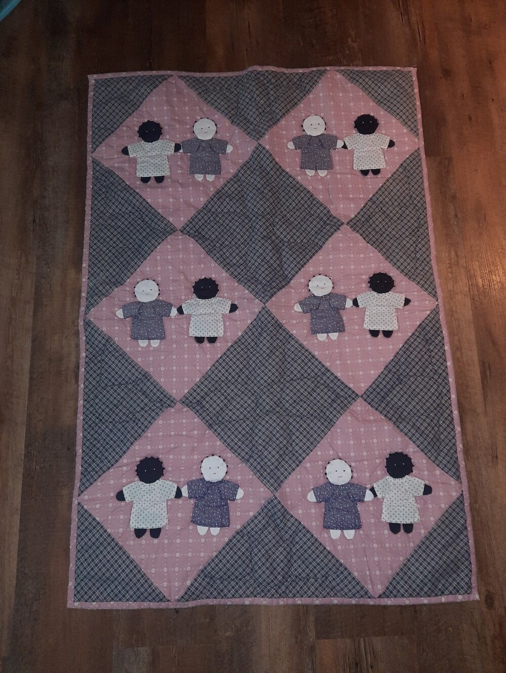 Handmade Vintage Bestfriends Doll Patchwork Quilt - Small